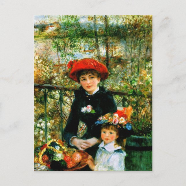 Carte Postale Renoir's "Les deux soeurs, sur la terrasse" (Devant)