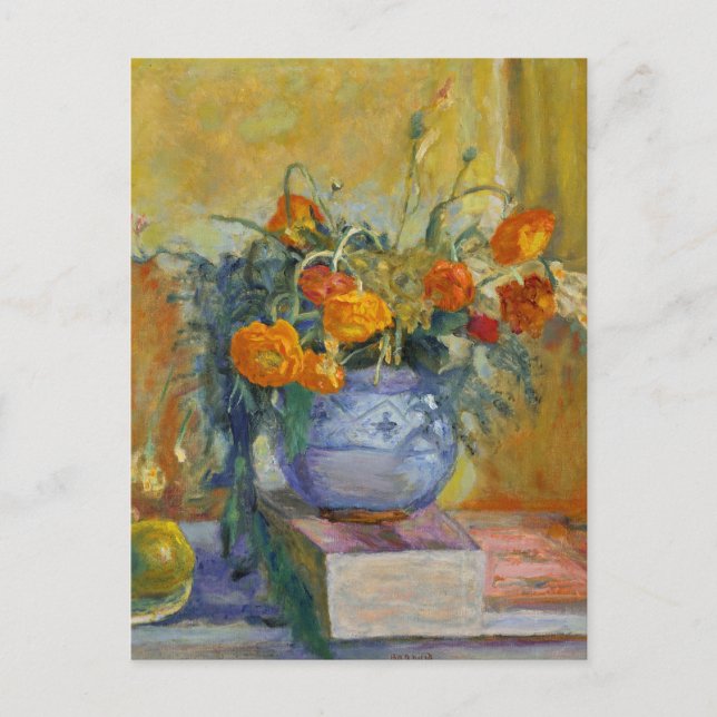 Carte Postale Renoncules dans un vase bleu de Pierre Bonnard  (Devant)