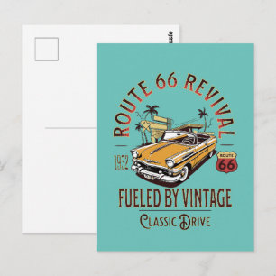 CARTE POSTALE RÉNOVATION DE LA ROUTE 66 - ALIMENTÉ PAR LE VINTAG