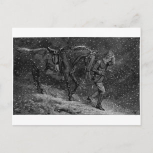 Carte Postale Rentrer chez soi pour aimer dans un chalet