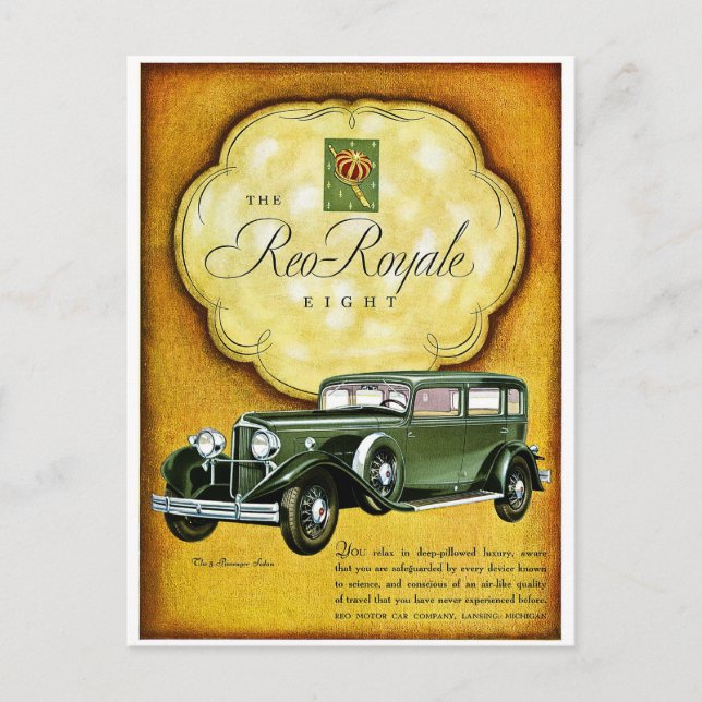 Carte Postale Reo Royale Eight (Devant)