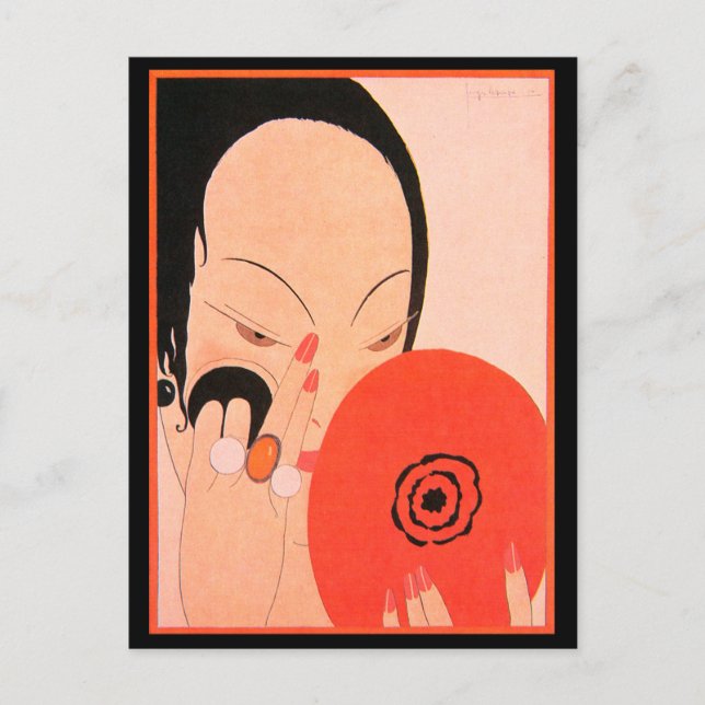 Carte Postale Réparer Son Maquillage (Devant)