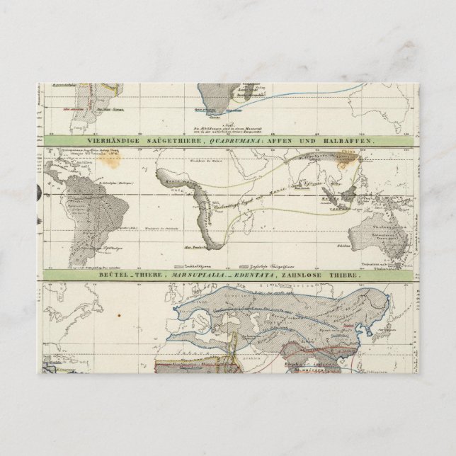 Carte Postale Répartition géographique (Devant)