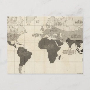 Carte Postale Répartition géographique de la végétation