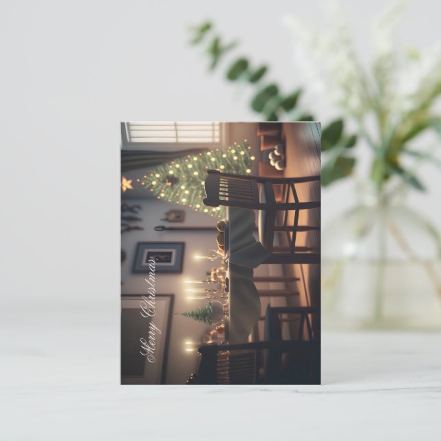 Carte Postale repas de noël (Debout devant)