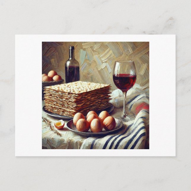 Carte Postale Repas de Pâque, (Devant)