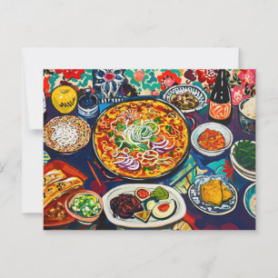 Carte Postale Repas famille