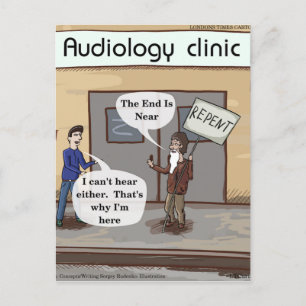 Carte Postale Repent for the Audiologist Office Funny
