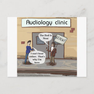 Carte Postale Repentez-vous pour le cabinet d'audiologie drôle