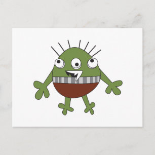 Carte Postale repérez le monstre vert