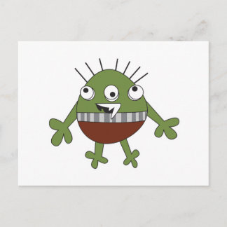 Carte Postale repérez le monstre vert