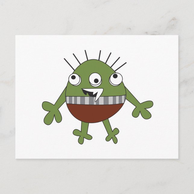 Carte Postale repérez le monstre vert (Devant)