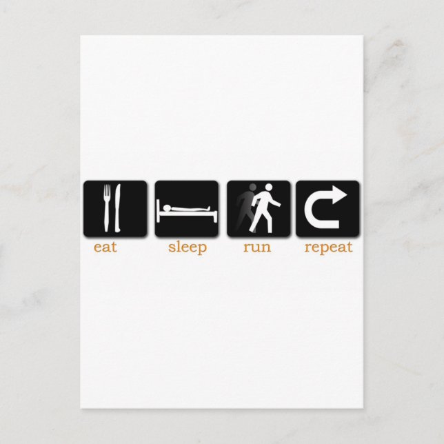 Carte Postale Répéter la course de sommeil (Devant)