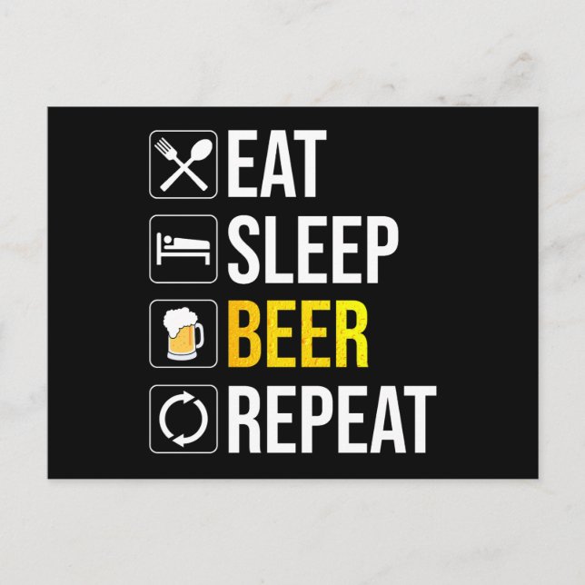 Carte Postale Répétition de la bière de sommeil (Devant)