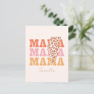 Carte Postale Répétition Rustique "Mama"