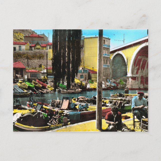 Carte Postale Replica Vintage postcard, Marseille, Fisherman Q (Devant)