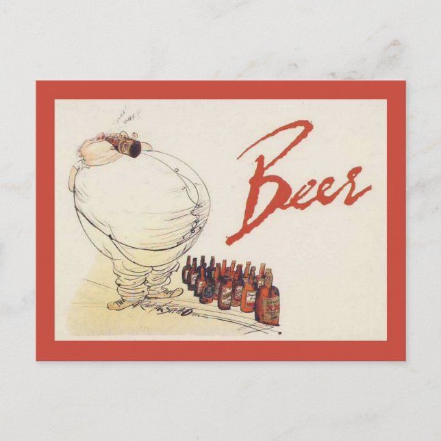 Carte Postale Réplique publicité Vintage, Bière (Devant)