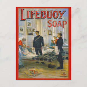 Carte Postale Réplique publicité Vintage, savon Lifebuoy