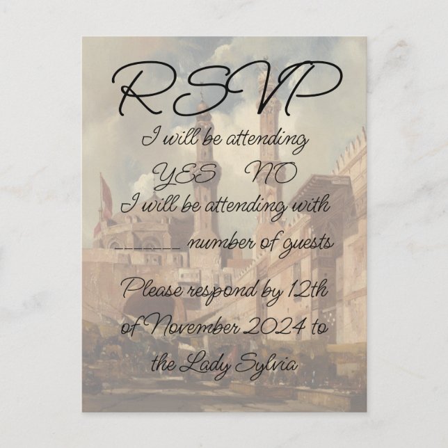 Carte Postale Répondre avec 'A Cairo Bazaar' peinture (Devant)