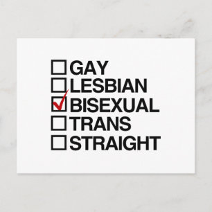 CARTE POSTALE RÉPONSE BISEXUAL