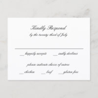 Réponse de mariage intemporelle noir et blanc clas