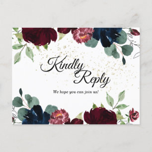 Carte postale Réponse du Mariage de fête d'été