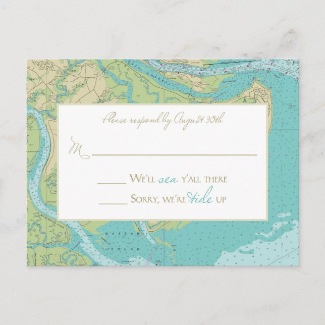 Carte postale Réponse Mariage de Katie & Brad (Devant)