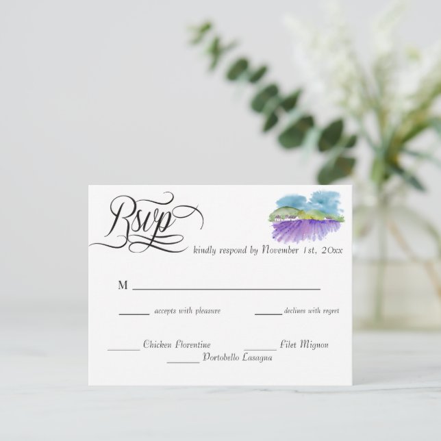Carte Postale Réponse mariage vignoble toscan (Debout devant)