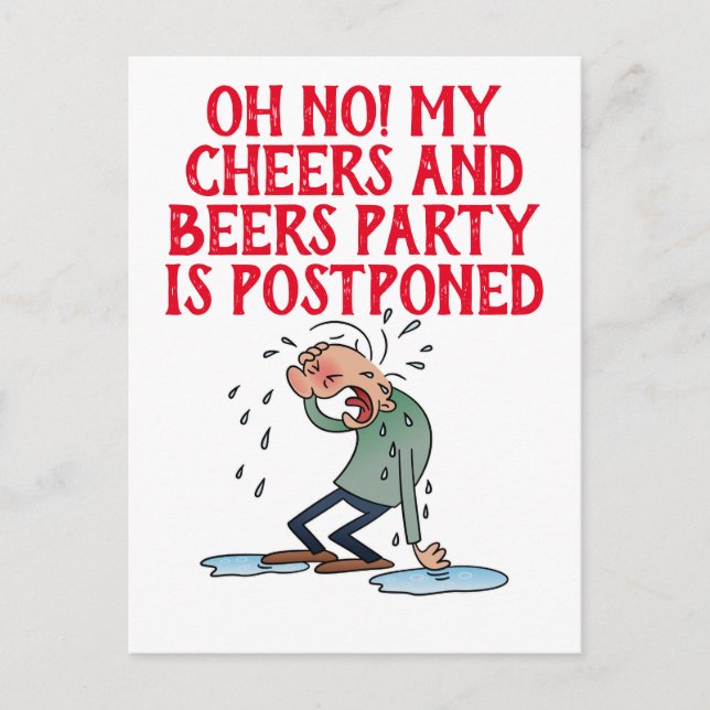 Carte Postale Report de la fête Cheers And Beers Annulation (Devant)
