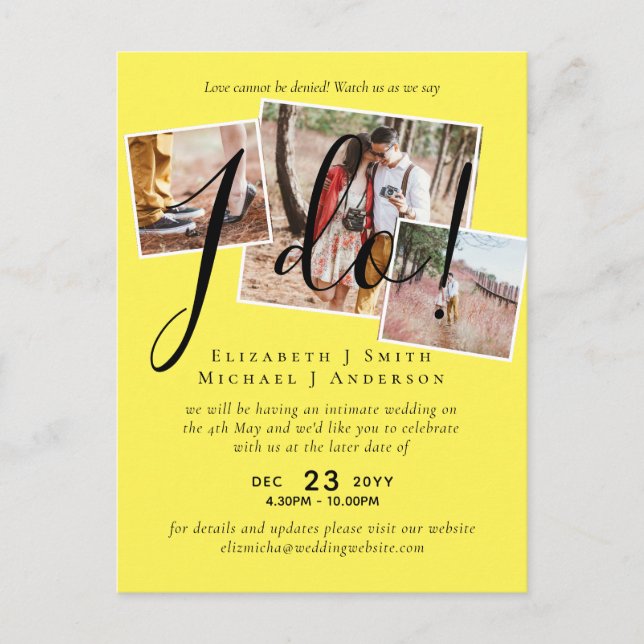 Carte Postale Report mariage Changement de date Réception (Devant)