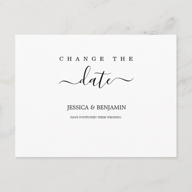 Carte Postale Report minimum du Mariage Modifier la date (Devant)