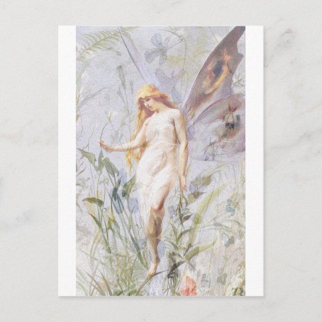 Carte Postale Repos - Angel avec Lillies (Devant)