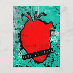 Carte Postale repos en paix emo coeur