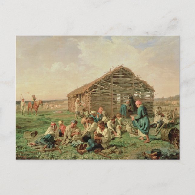 Carte Postale Repos pendant Haying, 1861 (Devant)