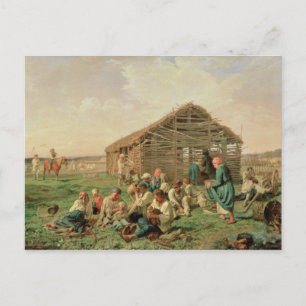 Carte Postale Repos pendant Haying, 1861