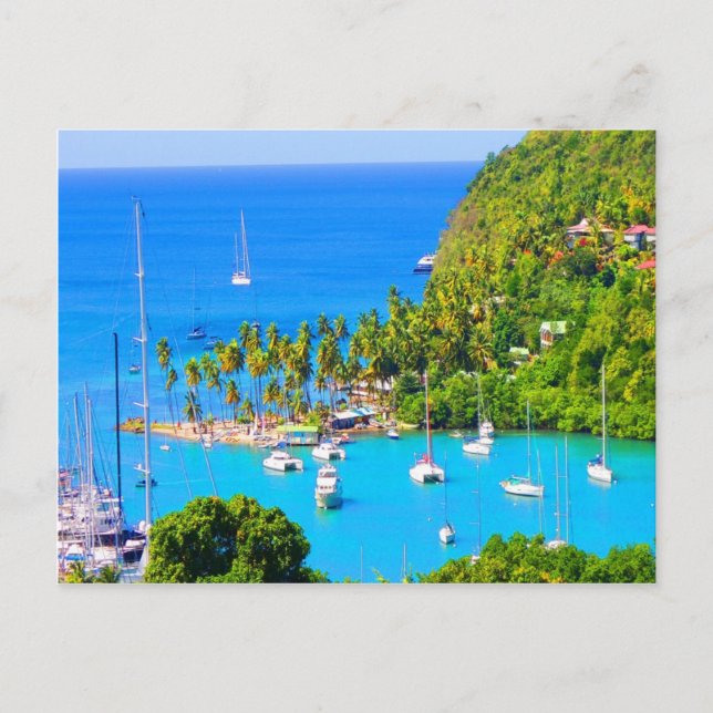 Carte Postale Repos pour le succès futur caraïbe saint lucia (Devant)