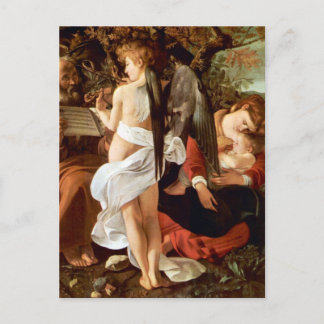 Carte Postale Repos sur le vol en l'Egypte par Caravaggio
