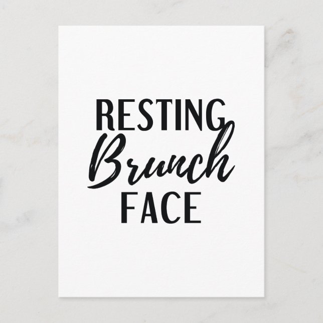 Carte Postale Repose de la face de Brunch (Devant)