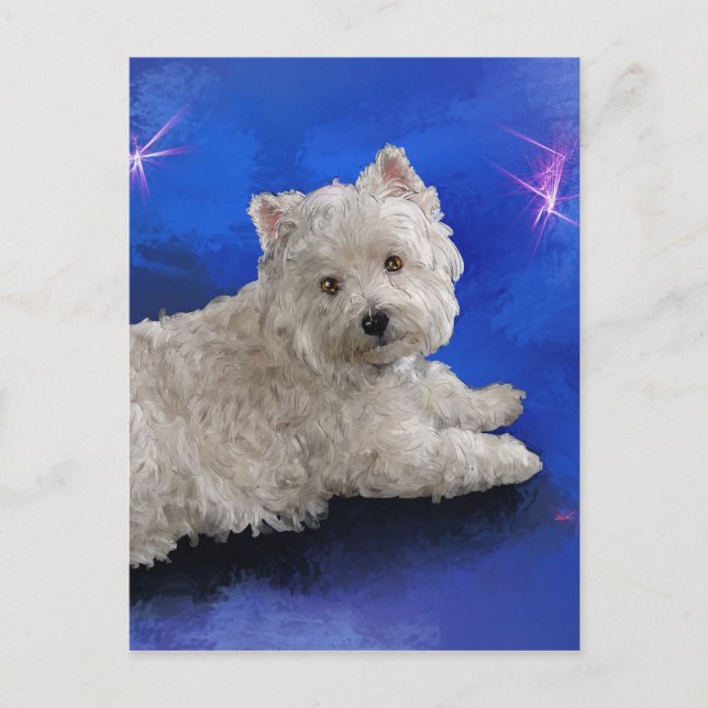 Carte Postale Repose de Westie (Devant)