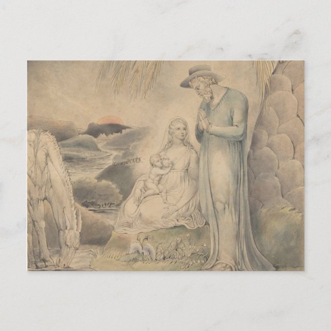 Carte Postale Reposez-vous sur le vol vers l'Egypte (Devant)