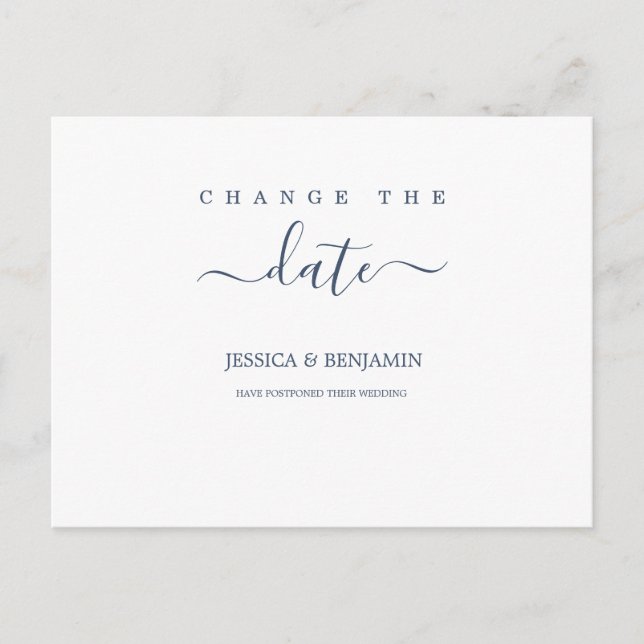 Carte Postale Repostage Mariage moderne Modifier la date (Devant)