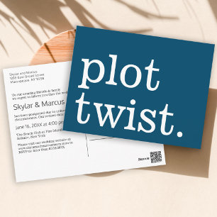 Carte Postale Repostage simple et moderne du Mariage Décontracté