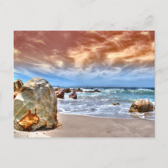 Carte postale représentant une belle scène de plag (Devant)