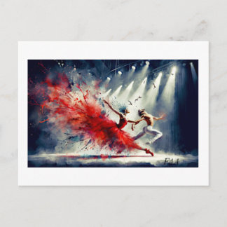 Carte Postale Représentation dynamique de ballet,
