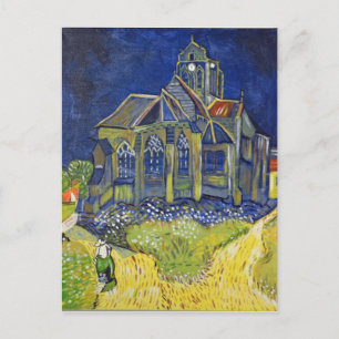Carte Postale Reproduction artistique Van Gogh, L'église d'Auver