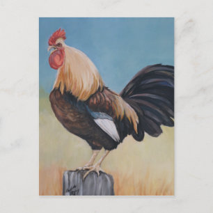 Carte postale Reproduction d'art du coq du matin