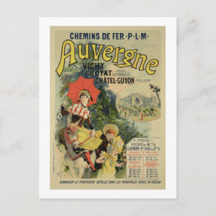 Carte Postale Reproduction d'une affiche annonçant l'Auvergne