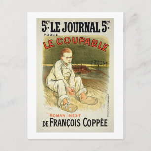 Carte Postale Reproduction d'une affiche faisant la publicité du