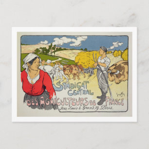 Carte Postale Reproduction d'une affiche faisant la publicité du