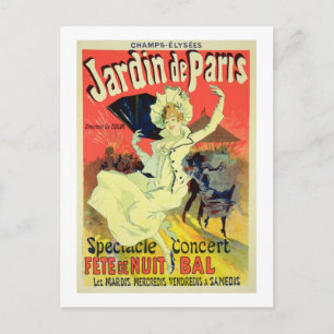 Carte Postale Reproduction d'une affiche publicitaire du 'Jardin